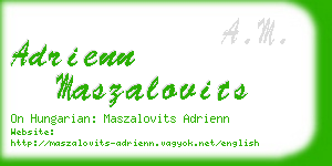 adrienn maszalovits business card